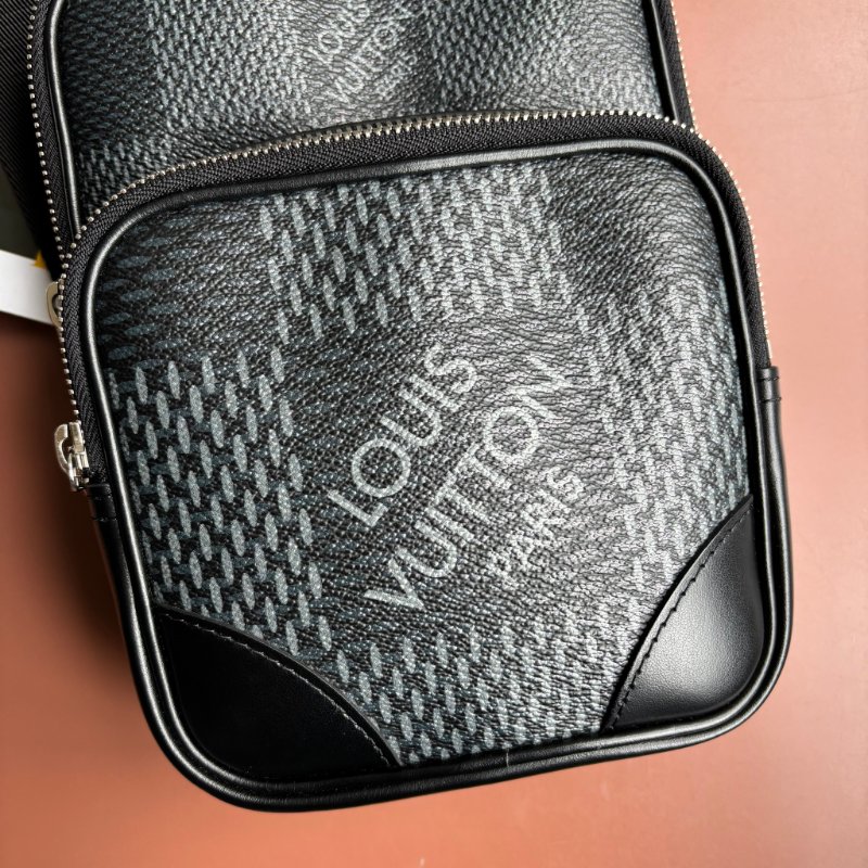 ::Louis Vuitton:: LV N50012 AMAZONE SLING BAG 黑色棋盤格斜背胸口包-2