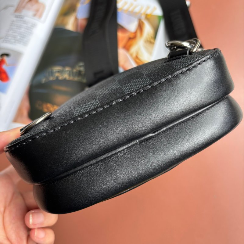 ::Louis Vuitton:: LV N50012 AMAZONE SLING BAG 黑色棋盤格斜背胸口包-6