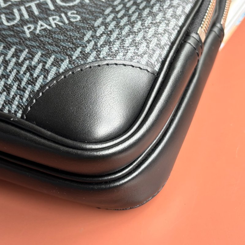 ::Louis Vuitton:: LV N50012 AMAZONE SLING BAG 黑色棋盤格斜背胸口包-9