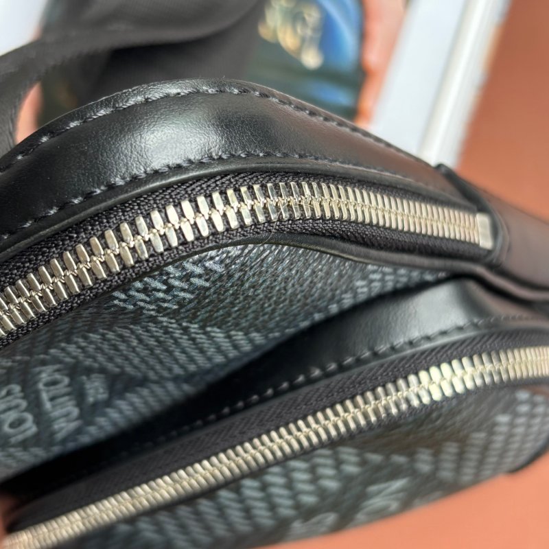 ::Louis Vuitton:: LV N50012 AMAZONE SLING BAG 黑色棋盤格斜背胸口包-12