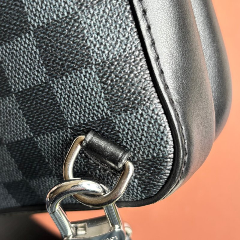 ::Louis Vuitton:: LV N50012 AMAZONE SLING BAG 黑色棋盤格斜背胸口包-16