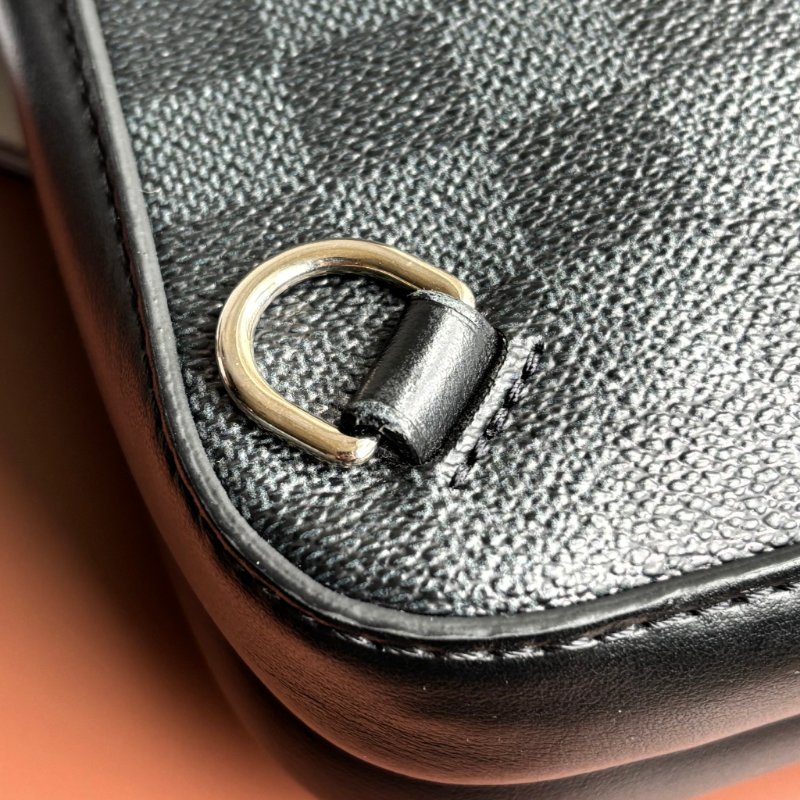 ::Louis Vuitton:: LV N50012 AMAZONE SLING BAG 黑色棋盤格斜背胸口包-18