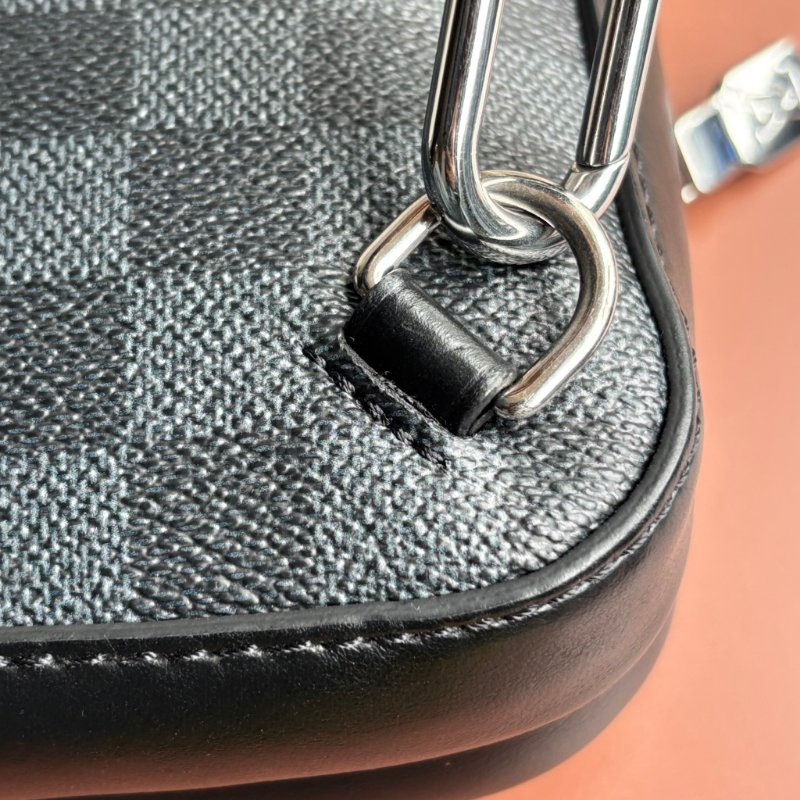 ::Louis Vuitton:: LV N50012 AMAZONE SLING BAG 黑色棋盤格斜背胸口包-19
