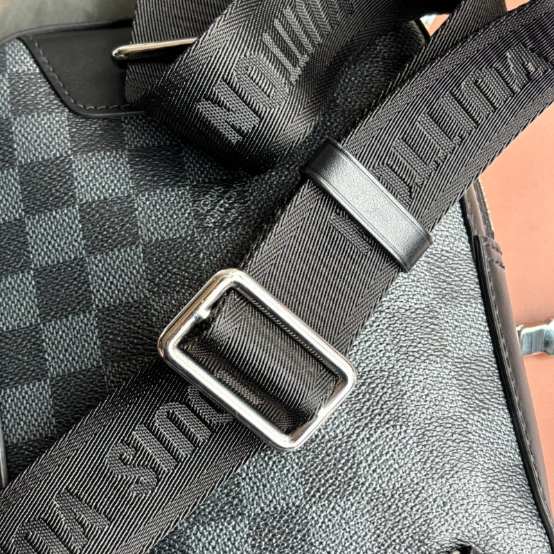 ::Louis Vuitton:: LV N50012 AMAZONE SLING BAG 黑色棋盤格斜背胸口包-22