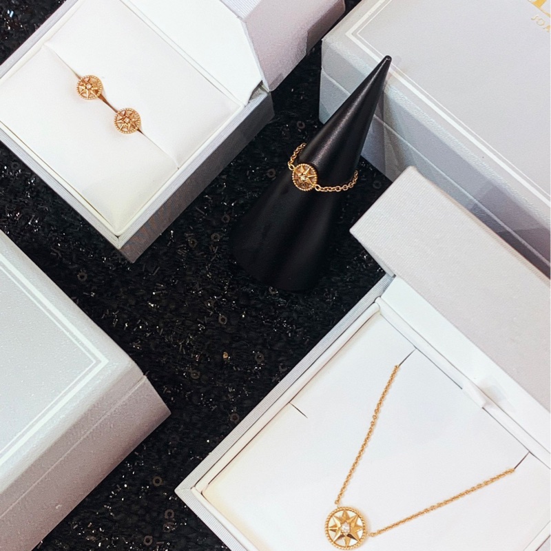 Dior罗盘镶钻链戒-3