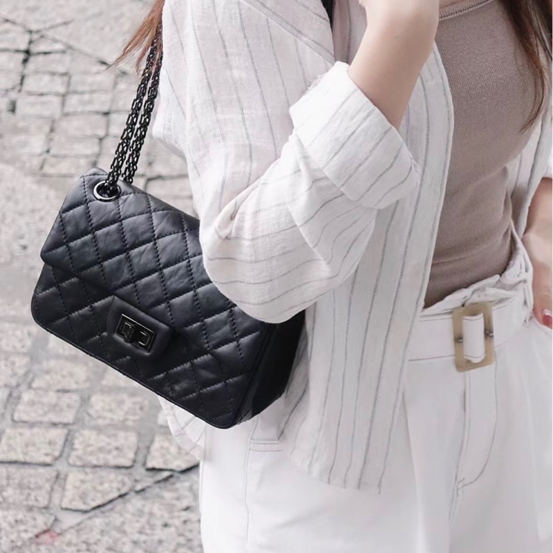 Chanel香奈儿 限量 So Black 2.55链条包-5