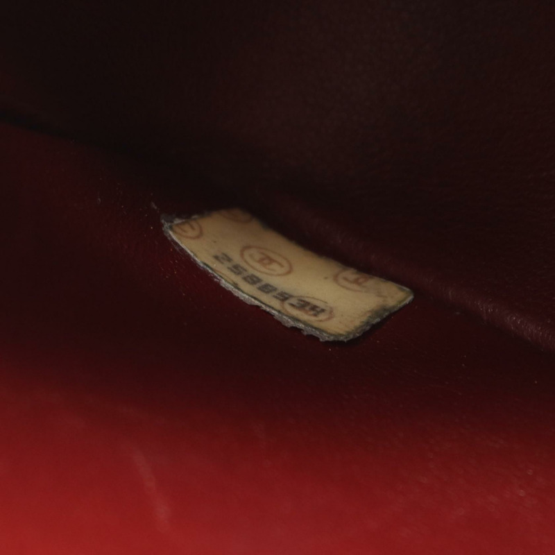 香奈兒斜紋縫線鏈條單肩背包，羊皮材質，黑色，金色五金，二手，女士CC-4