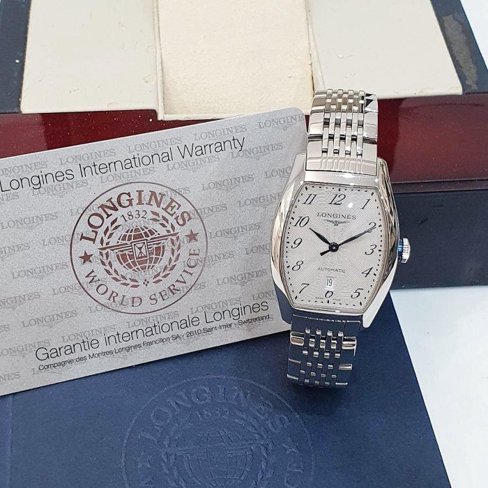 【大眾名錶】 LONGINES 浪琴 L2.142.4.73.6 典藏系列 銀白色飾紋面 日期窗 錶徑30.6x26mm B1186-1