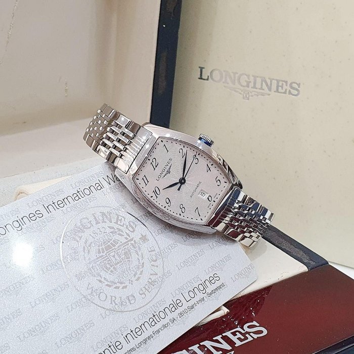 【大眾名錶】 LONGINES 浪琴 L2.142.4.73.6 典藏系列 銀白色飾紋面 日期窗 錶徑30.6x26mm B1186-2