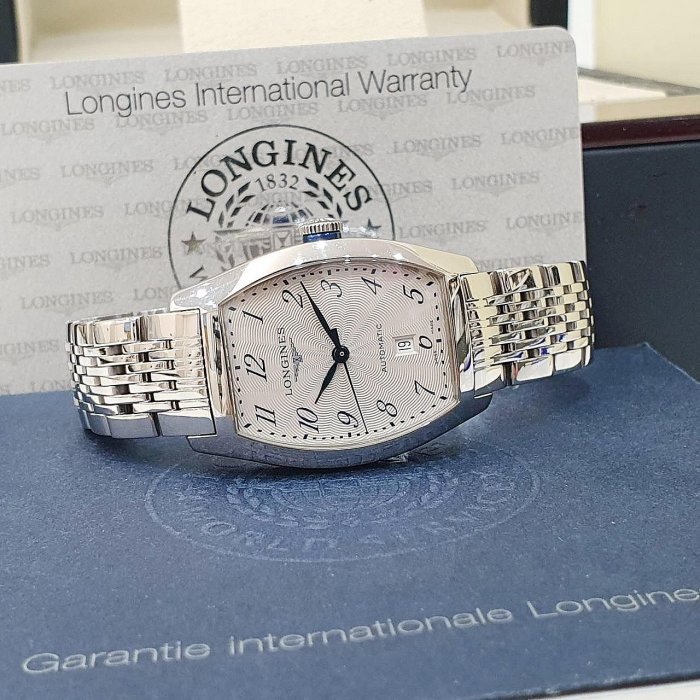 【大眾名錶】 LONGINES 浪琴 L2.142.4.73.6 典藏系列 銀白色飾紋面 日期窗 錶徑30.6x26mm B1186-4