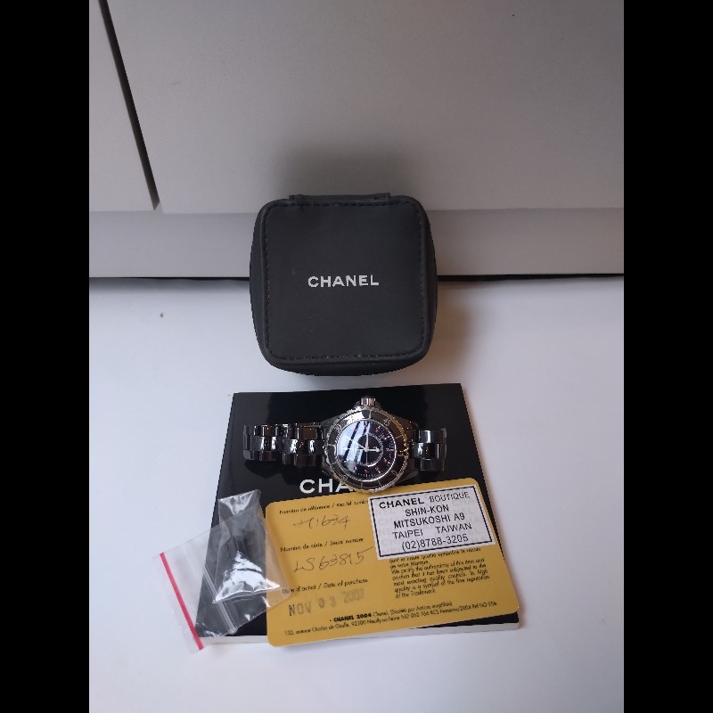 Chanel 黑陶12點紅寶女錶 J12 33MM-1