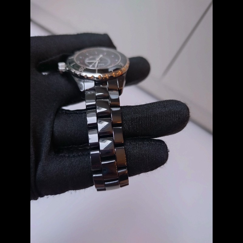 Chanel 黑陶12點紅寶女錶 J12 33MM-3