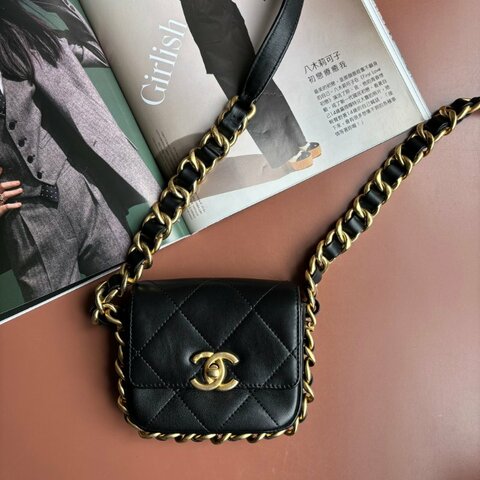 ::CHANEL::  AS2831 Matelasse  迷你掀蓋金鍊手袋斜背鏈包