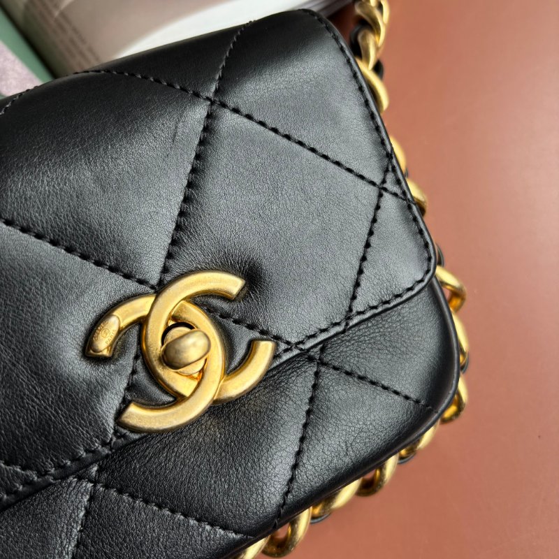 ::CHANEL:: AS2831 Matelasse 迷你掀蓋金鍊手袋斜背鏈包-5
