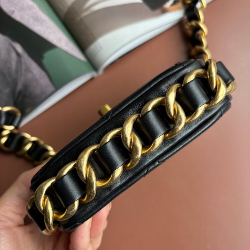 ::CHANEL:: AS2831 Matelasse 迷你掀蓋金鍊手袋斜背鏈包-9