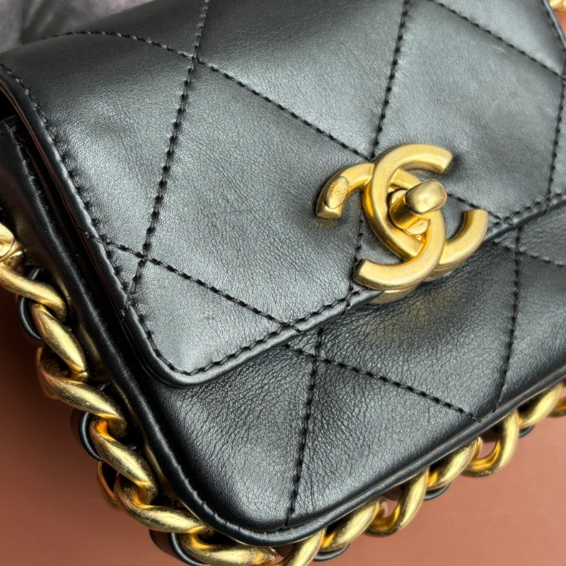 ::CHANEL:: AS2831 Matelasse 迷你掀蓋金鍊手袋斜背鏈包-17
