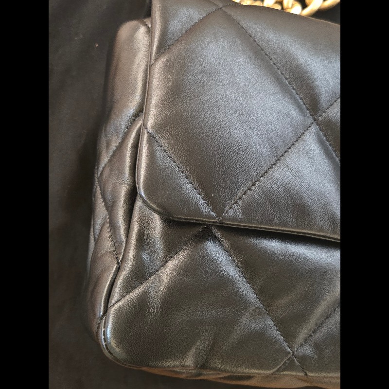 (近新閒置品)Chanel19中號黑金-13