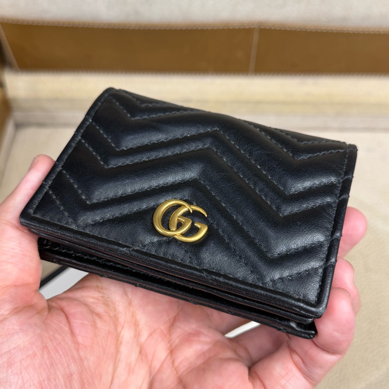 上架中🔑GUCCI 黑GG marmont 短夾-2