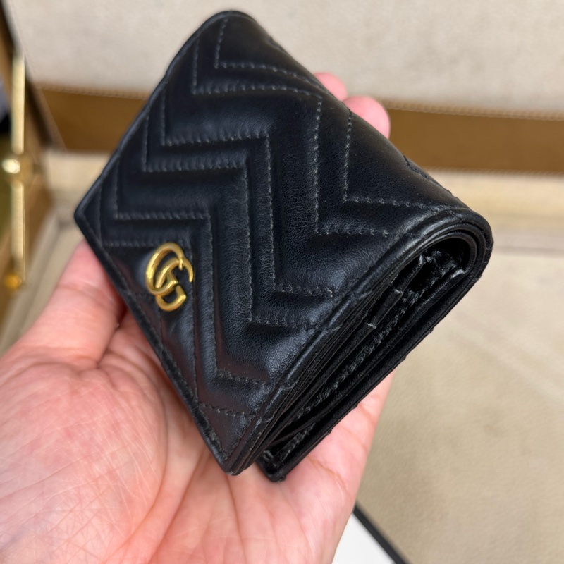 上架中🔑GUCCI 黑GG marmont 短夾-5