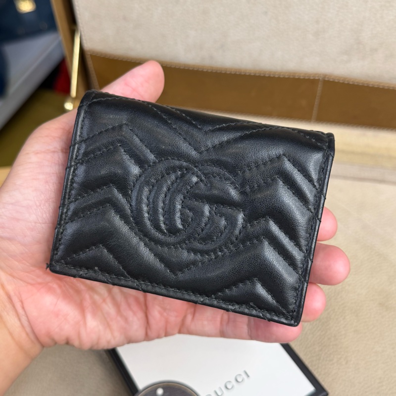 上架中🔑GUCCI 黑GG marmont 短夾-6