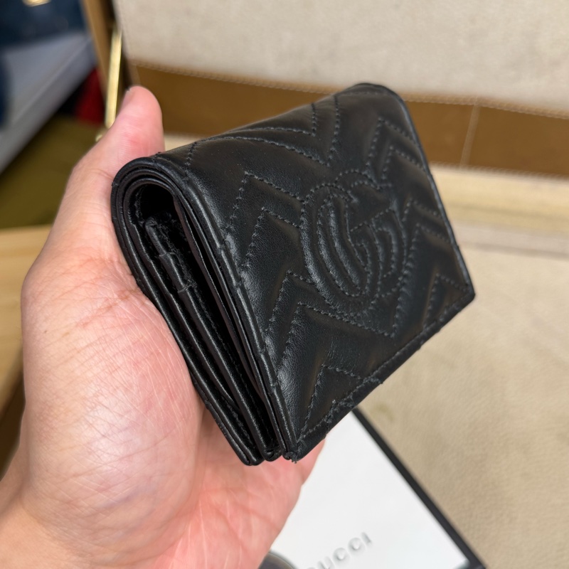 上架中🔑GUCCI 黑GG marmont 短夾-7