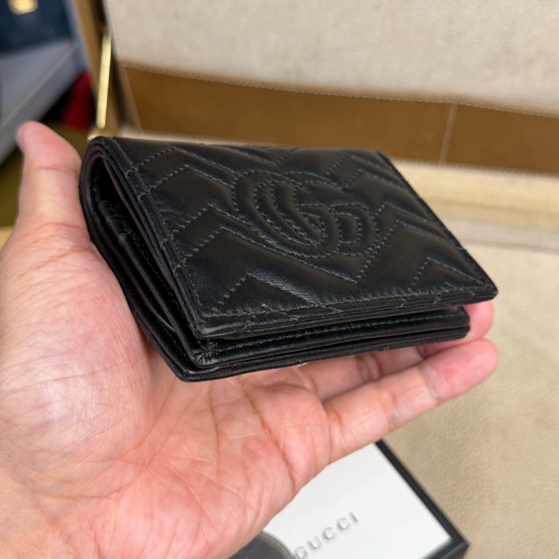 上架中🔑GUCCI 黑GG marmont 短夾-8