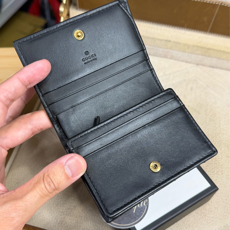 上架中🔑GUCCI 黑GG marmont 短夾-10