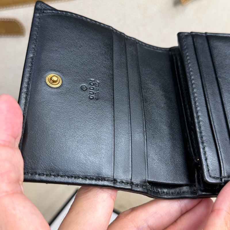 上架中🔑GUCCI 黑GG marmont 短夾-12