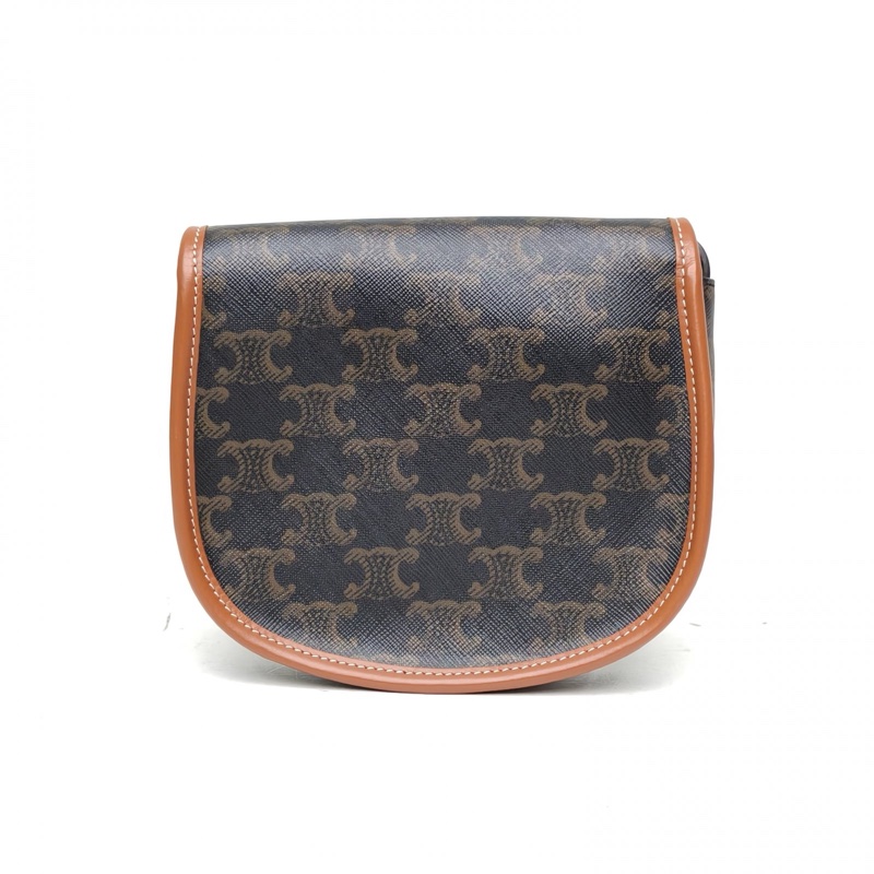 CELINE 老花PVC金扣Folco馬鞍包mini-2