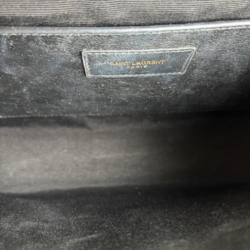 中號 :: Saint Laurent:: YSL Envelope 鼠尾草綠 粒面絎縫皮革金釦信封金鏈包 斜背包 肩背包-19