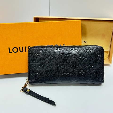 （超新全配🎁） LV M61864 黑老花 牛皮壓紋 長夾 （專櫃38,800）