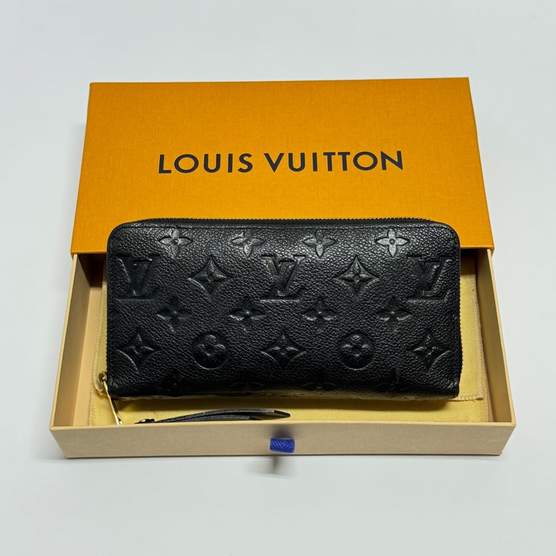 (超新全配🎁) LV M61864 黑老花 牛皮壓紋 長夾 (專櫃38,800)-1