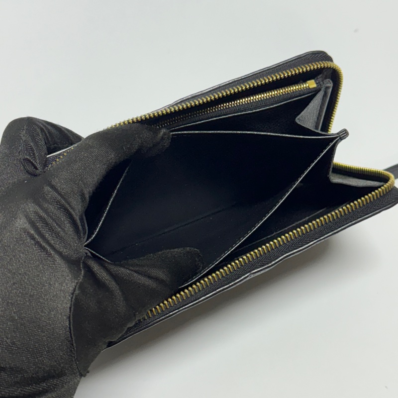 (超新全配🎁) LV M61864 黑老花 牛皮壓紋 長夾 (專櫃38,800)-11