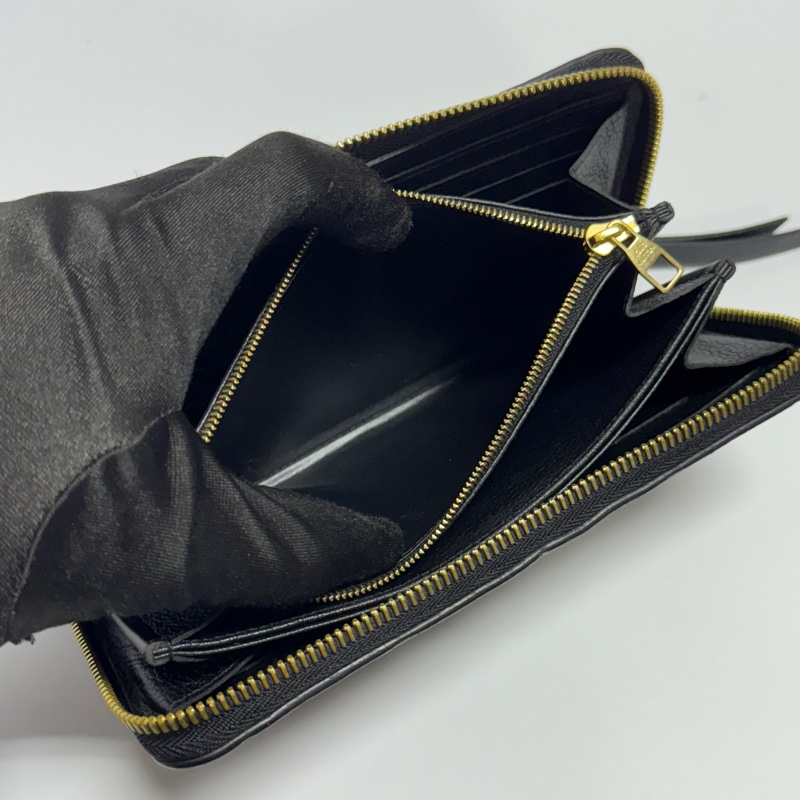 (超新全配🎁) LV M61864 黑老花 牛皮壓紋 長夾 (專櫃38,800)-15