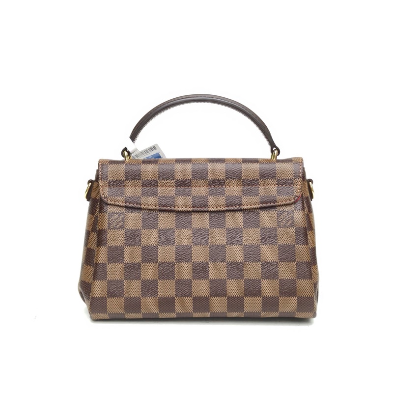 LOUIS VUITTON Croisette手柄郵差包棕色棋盤格PVC金扣晶片-2