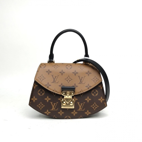 LOUIS VUITTON Tilsitt扇形扇子包拼色PVC金扣晶片老花