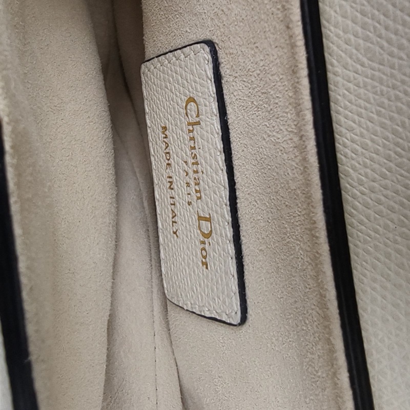 DIOR SADDLE馬鞍小號無肩帶白色牛皮金扣2018-5