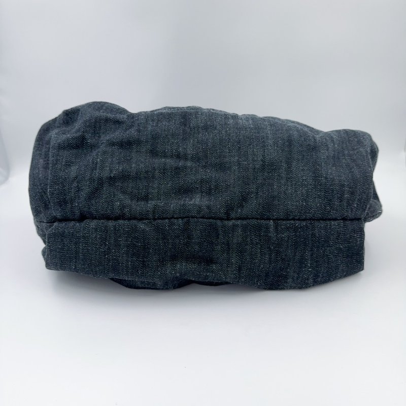 CHANEL深藍色丹寧牛仔肩背托特包(超甜甜價)-5