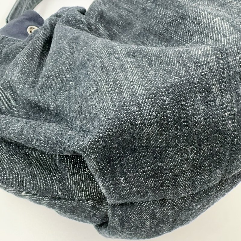 CHANEL深藍色丹寧牛仔肩背托特包(超甜甜價)-12