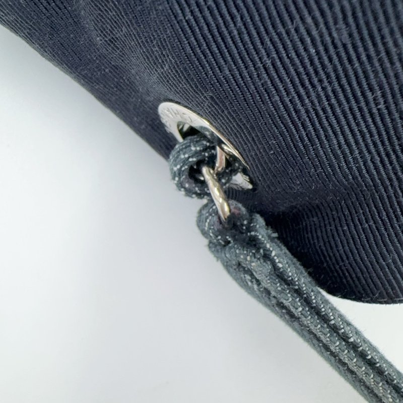 CHANEL深藍色丹寧牛仔肩背托特包(超甜甜價)-14