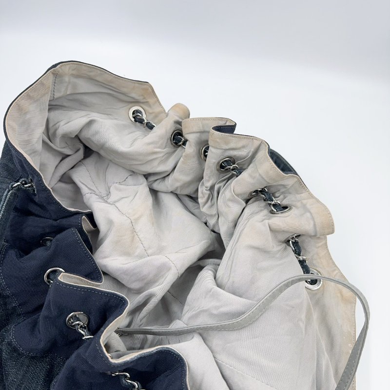 CHANEL深藍色丹寧牛仔肩背托特包(超甜甜價)-20