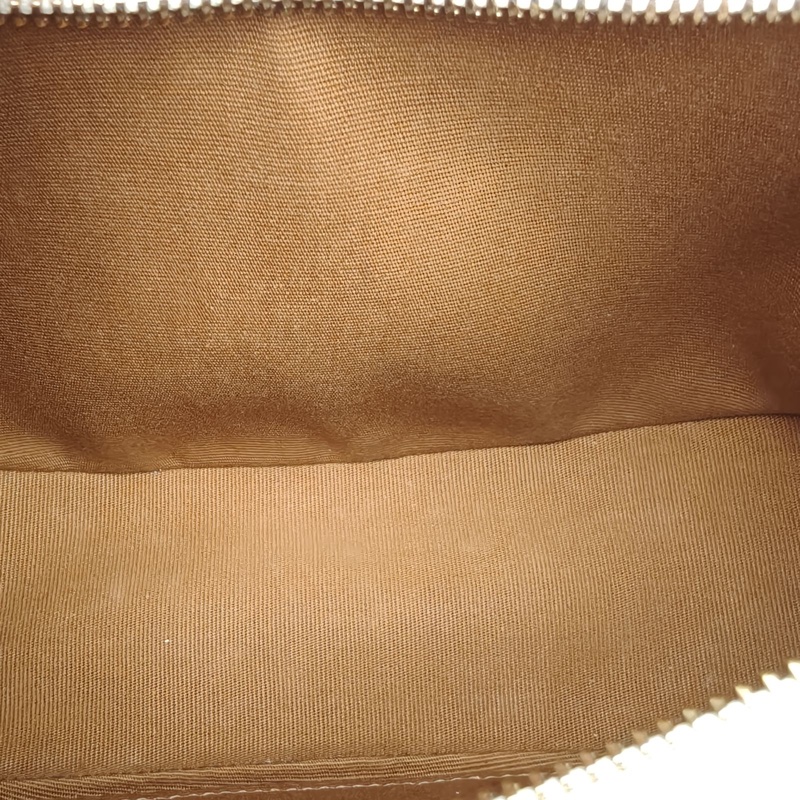 CELINE AVA豌豆包腋下包中號凱旋門印花白色PVC金扣-4