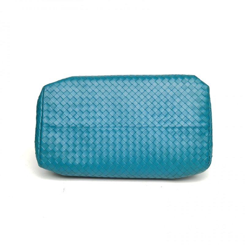 BOTTEGA VENETA ROMA羅馬包中號孔雀藍牛皮鎢鋼扣-3