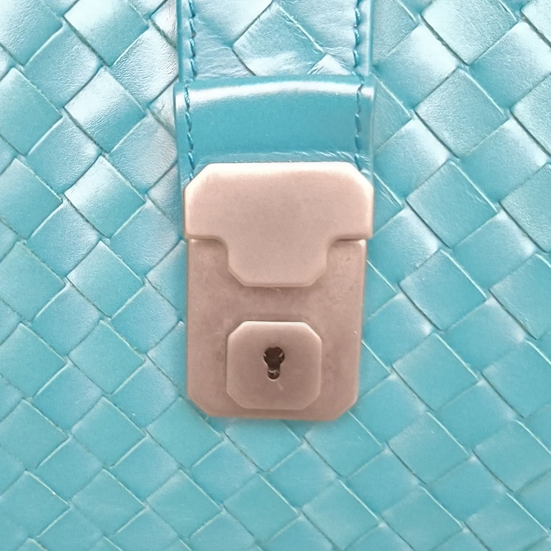 BOTTEGA VENETA ROMA羅馬包中號孔雀藍牛皮鎢鋼扣-4