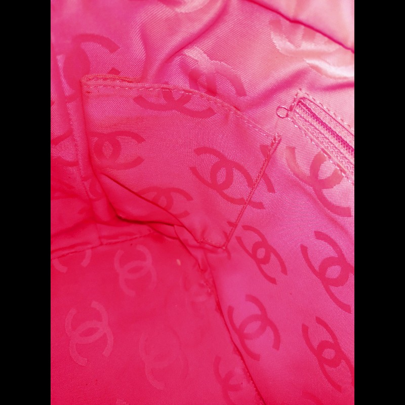 Chanel 黑底白雙C康朋大托特包-19