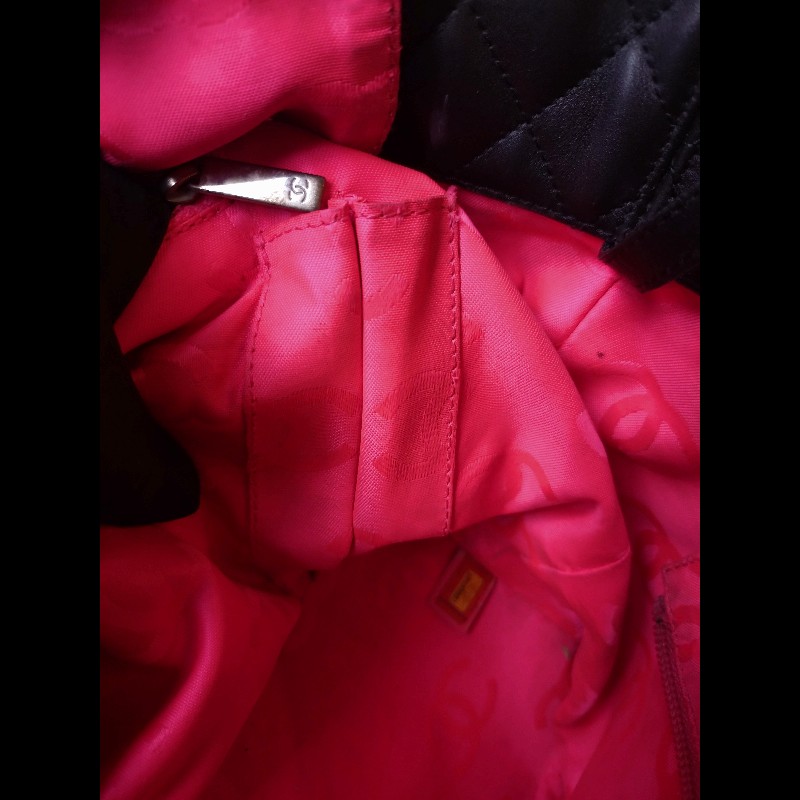 Chanel 黑底白雙C康朋大托特包-39