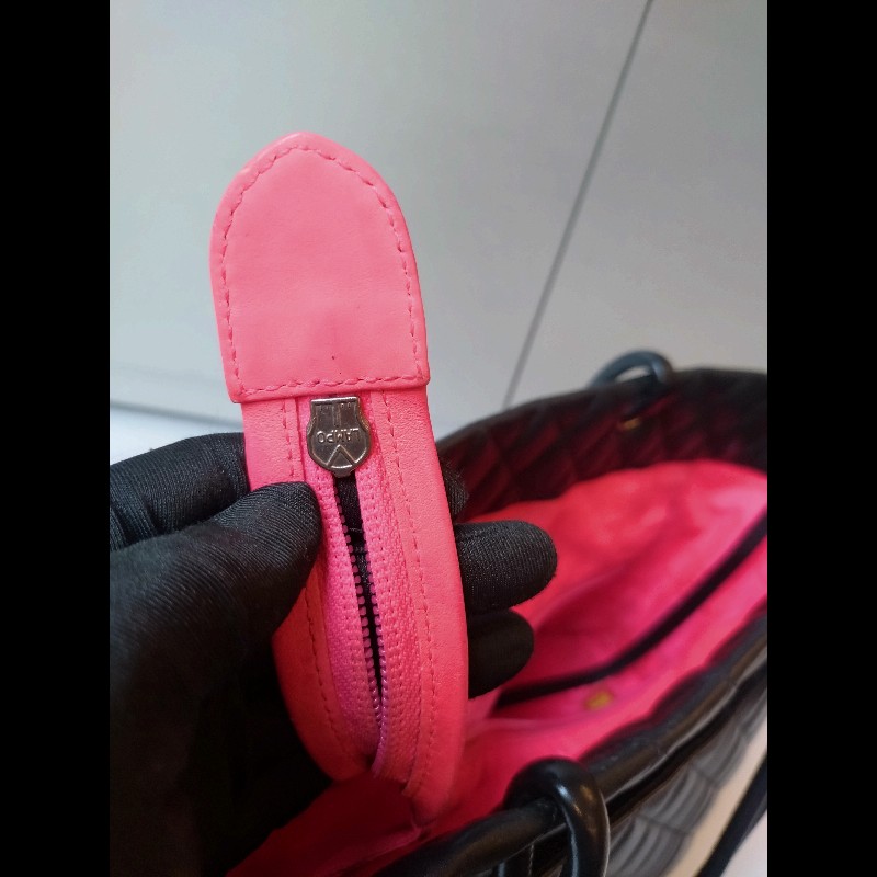 Chanel 黑底白雙C康朋大托特包-40