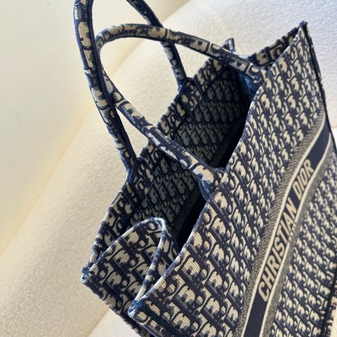 Dior迪奧 Book Tote 19年編碼 藍色刺繡大號