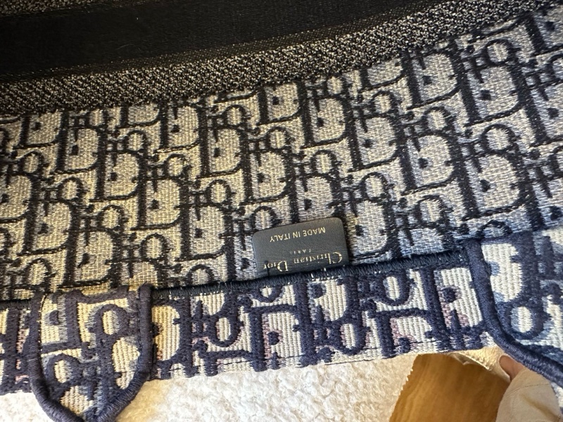 Dior迪奧 Book Tote 19年編碼 藍色刺繡大號-7