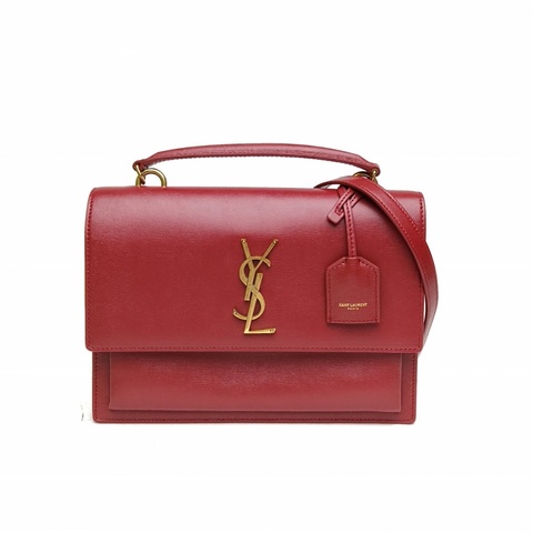 SAINT LAURENT SUNSET日落包配手柄中號25牛皮金扣